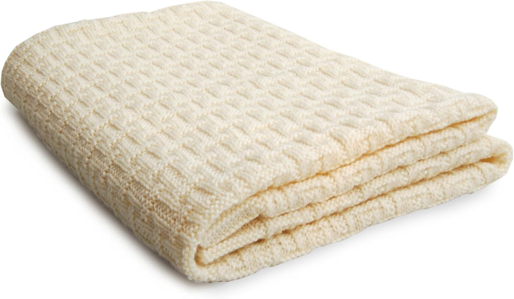 100% Organic Merino Wool Baby Blanket Made in Germany (31.5 x 35.5 inch)