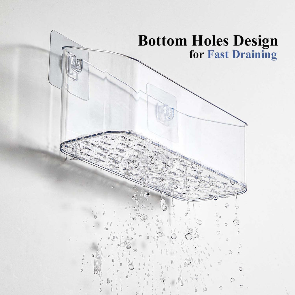 2 Pack Clear Bath Toy Storage Organizer for Baby & Toddler Shower