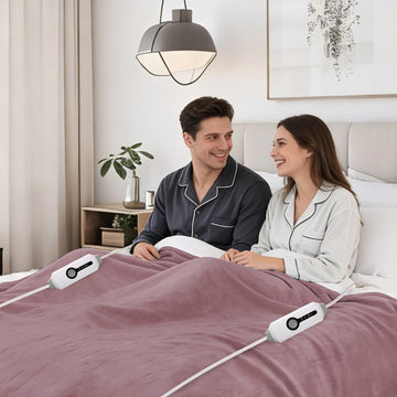 Electric Heated Blanket 90"x100", Berry