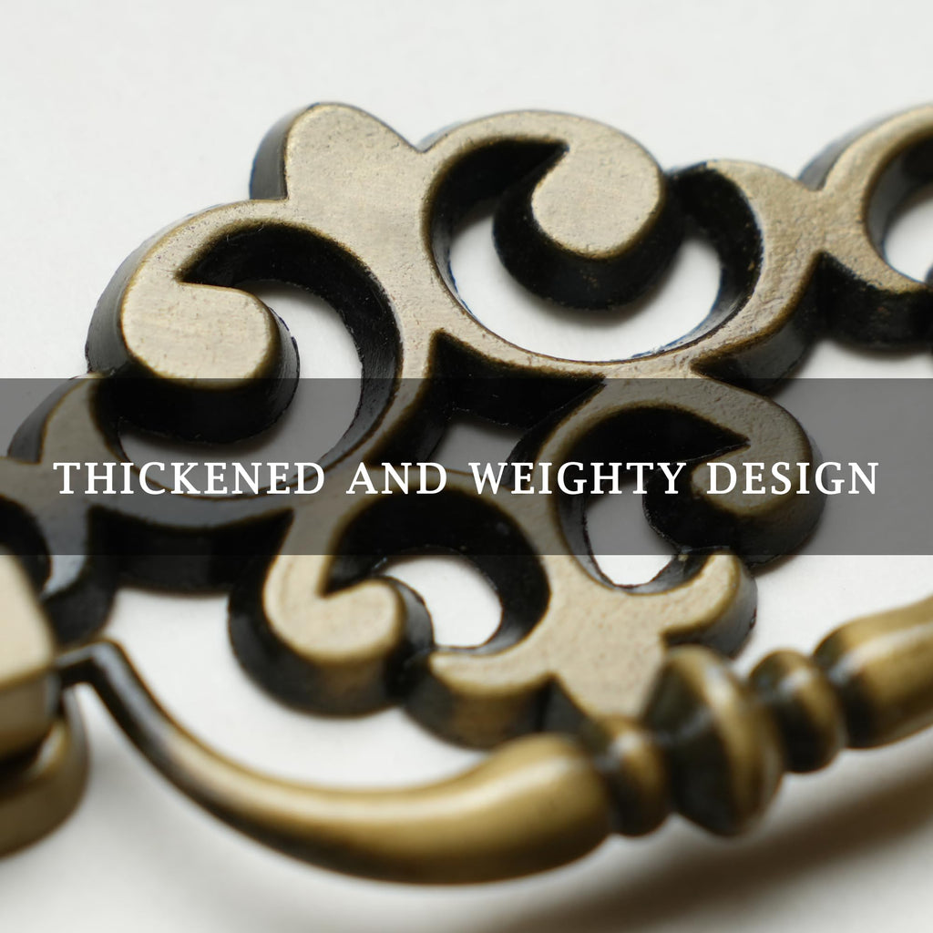 8 Pack Antique Brass Drawer Pulls, 2-1/2 Inch Hole Center