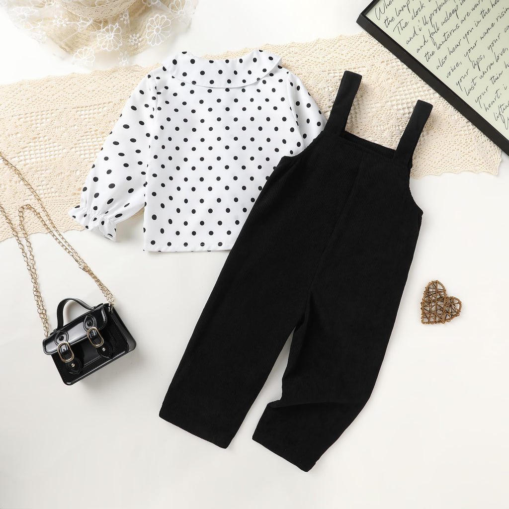 Baby Girl Corduroy Overalls Set Toddler Shirt Jumpsuit Fall Winter Outfit