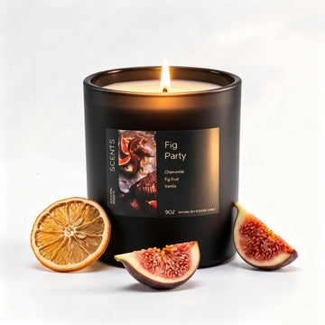 Scented Candle Fig & Fir, Natural Soy Wax Candle, 50 Hour Burn Time, Fruity Gourmand Holiday Candle, Winter Décor