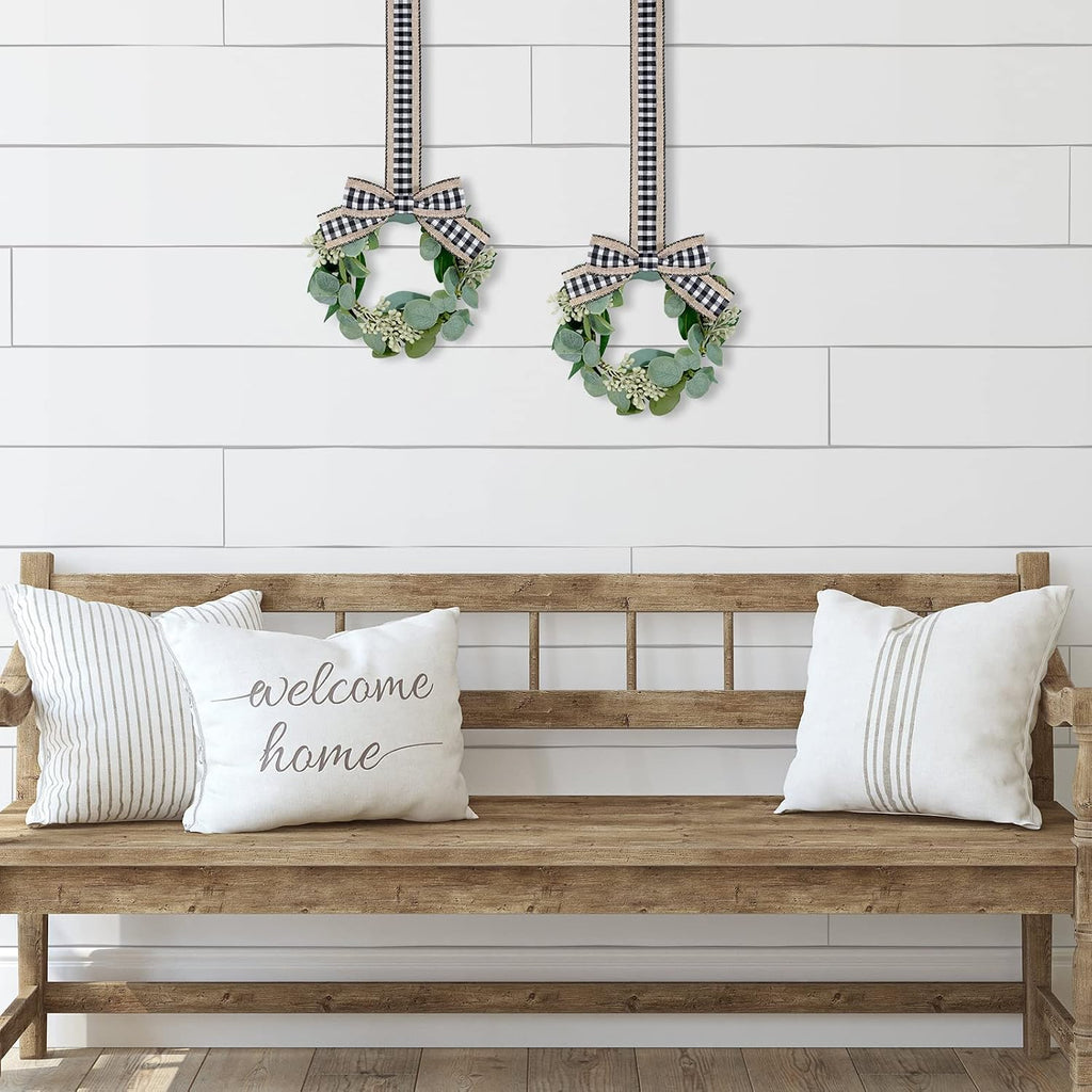 Inch Mini Artificial Eucalyptus Wreaths - Set of 2