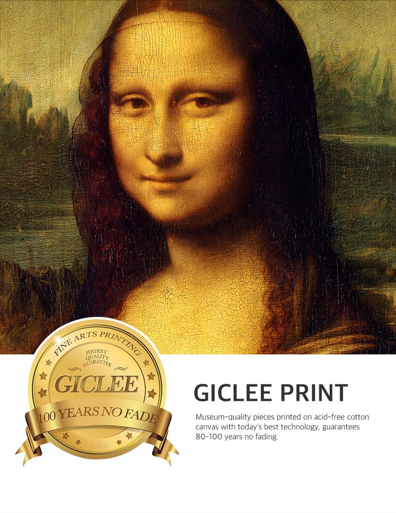 Mona Lisa Framed in Champagne Gold, 36x26