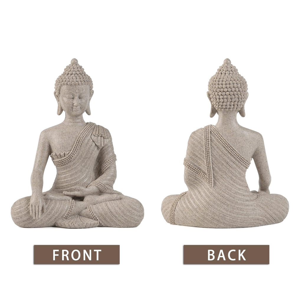 Buddha Statue 10.2''-Indoor Budha Decor for Zen, Spiritual, Relaxation