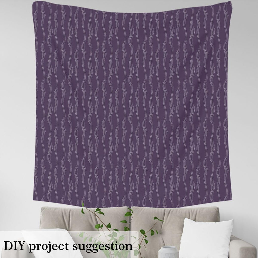 Purple White Upholstery Fabric Soft 10 Yards