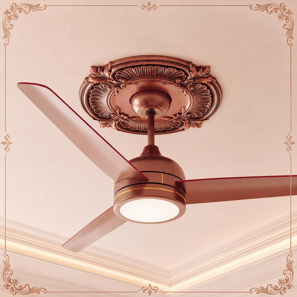 2pcs Ceiling Medallion for Light Fixtures Chandeliers,Brown,Classic