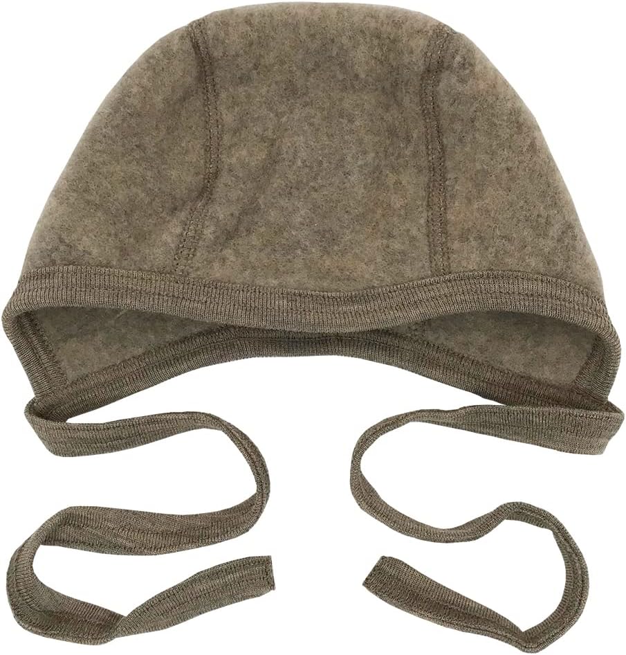 Baby Bonnet, | Organic Merino Wool Fleece, Pilot Cap with Ear Protection for Infants