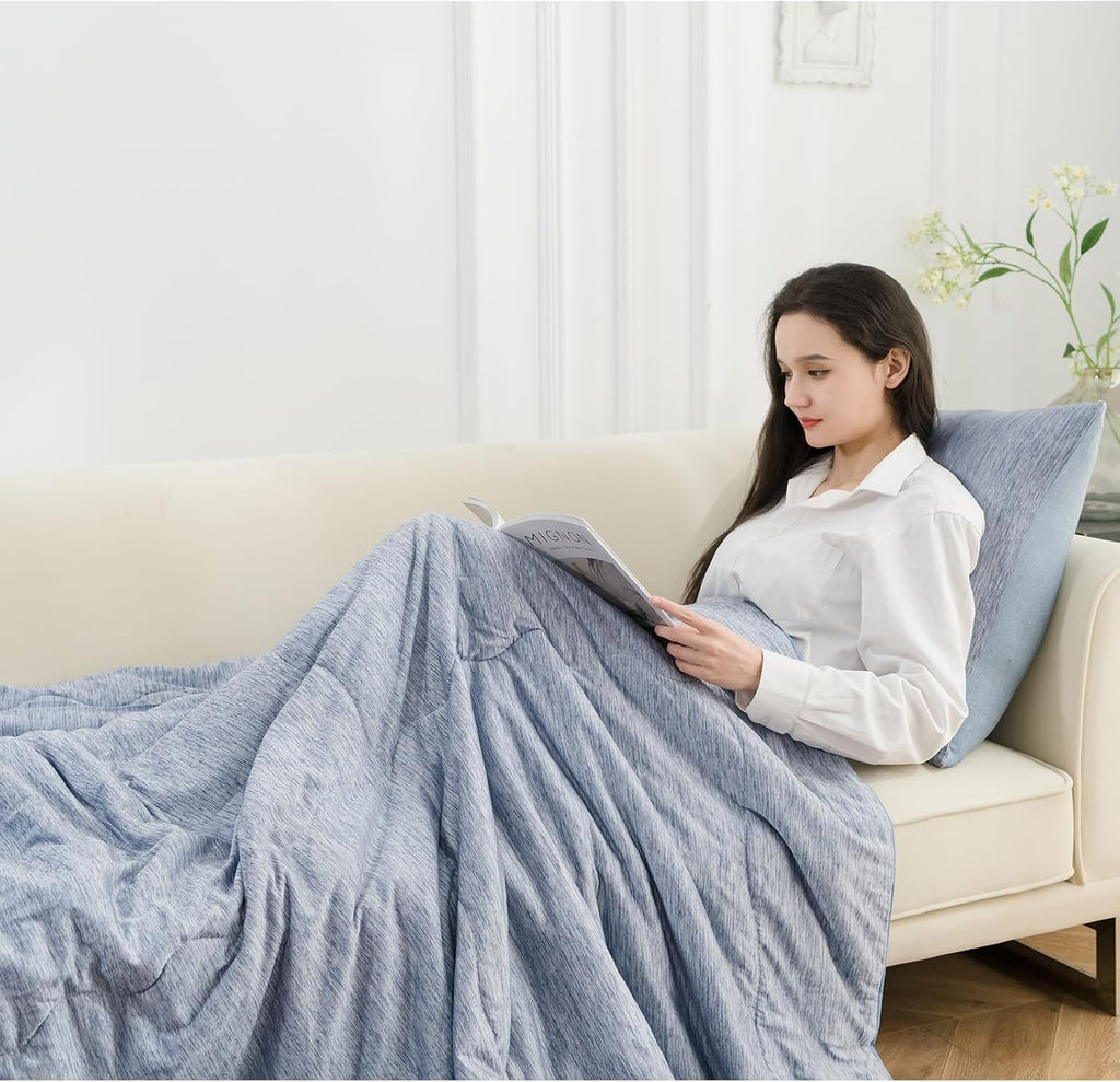 Cooling Comforter King Size, Reversible Cooling Blanket for All Season, Breathable Summer Quilt, Lightweight Soft