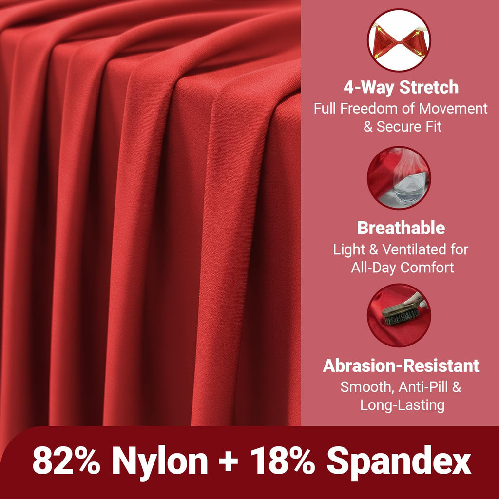 3 Yards Red Nylon Spandex Fabric, 59 Inch Wide
