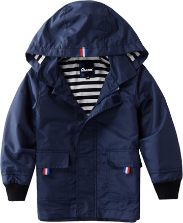 Boys Girls Waterproof Hooded Jackets Cotton Lined Rain Jackets