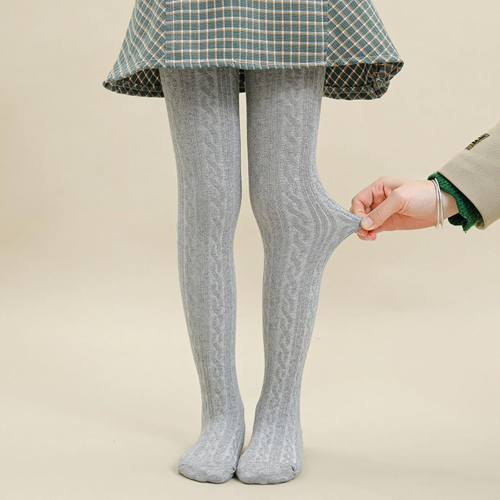 Toddler Girls Tights Cotton Cable Knit Pantyhose Baby Leggings Stockings