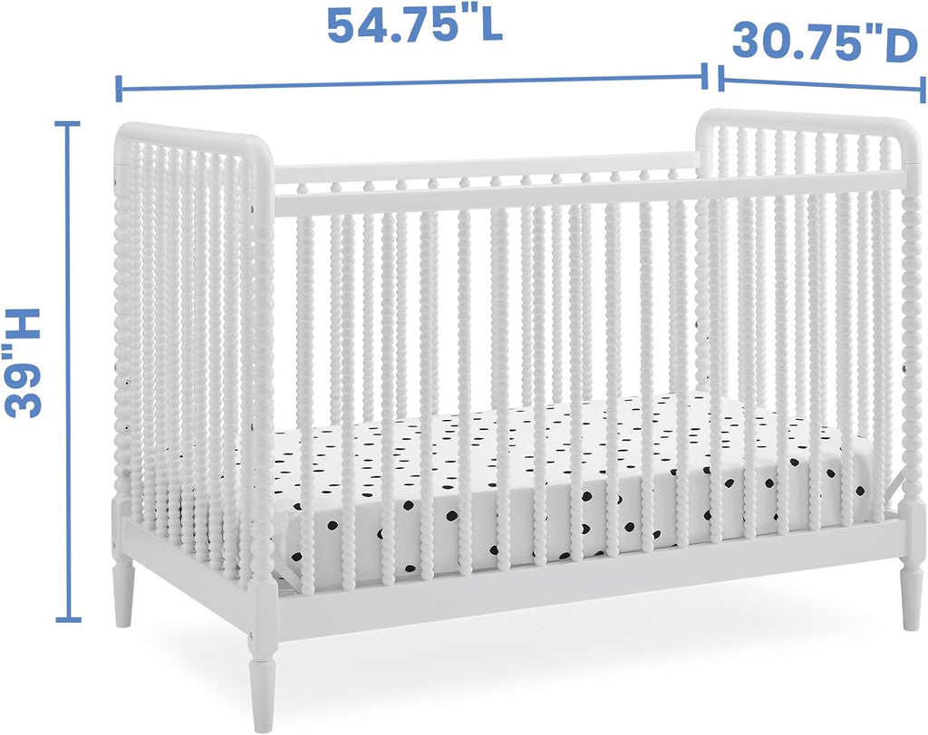 Saint 4-in-1 Convertible Crib - Greenguard Gold Certified, Bianca White