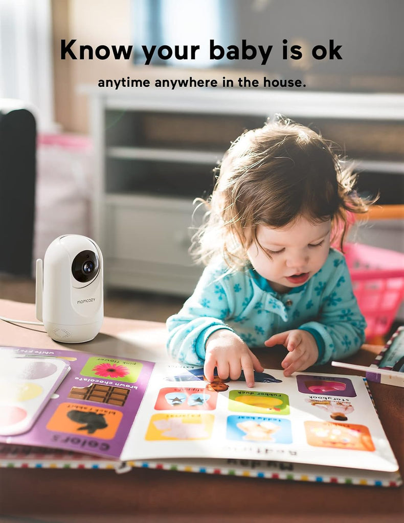 BM01 Baby Monitor with 2 Cameras, 5'' 1080P Split Screen & no WiFi