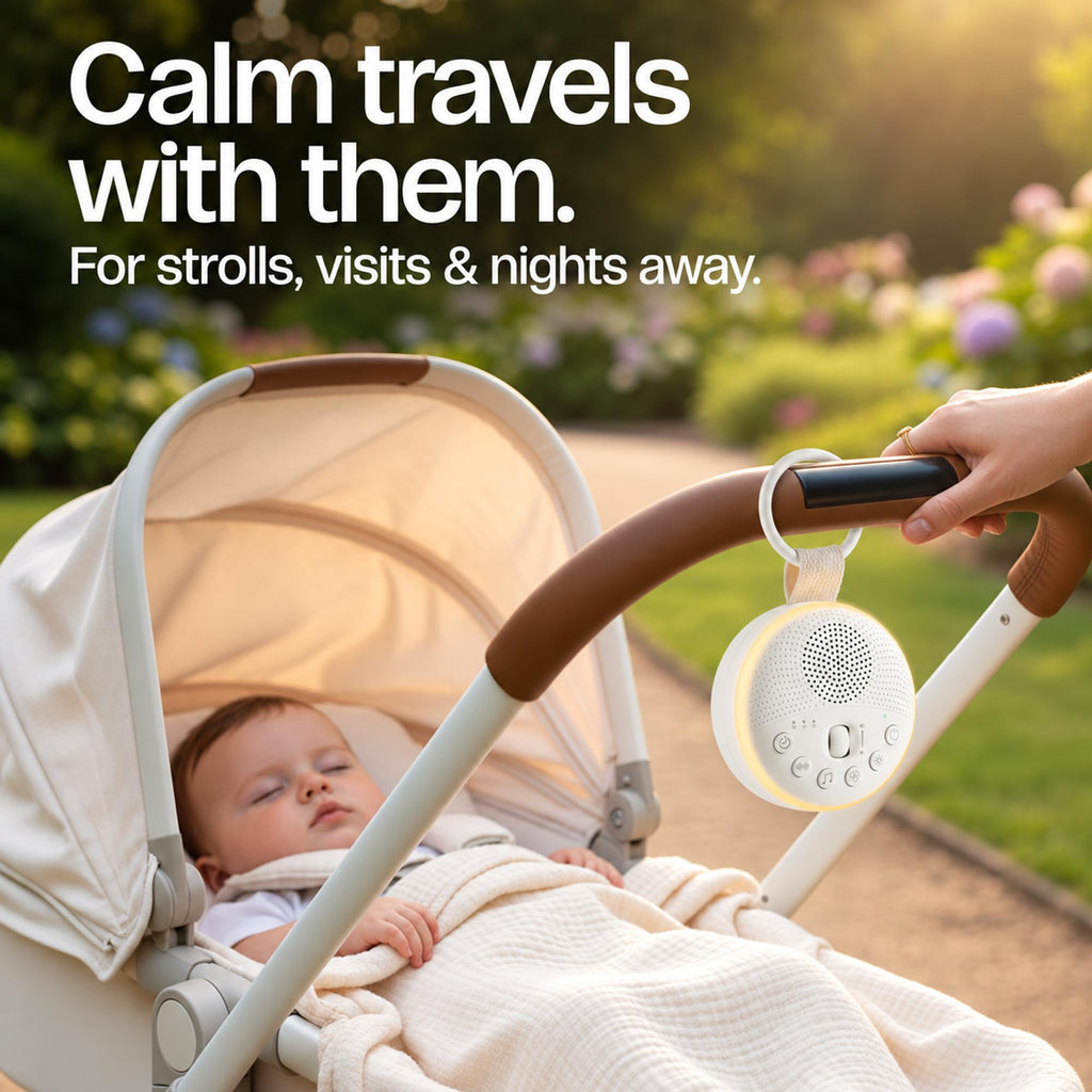 White Noise Machine for Baby & Adults with 21 Relaxing Sounds & Adjustable Night Light, Rechargeable & Portable Sleep