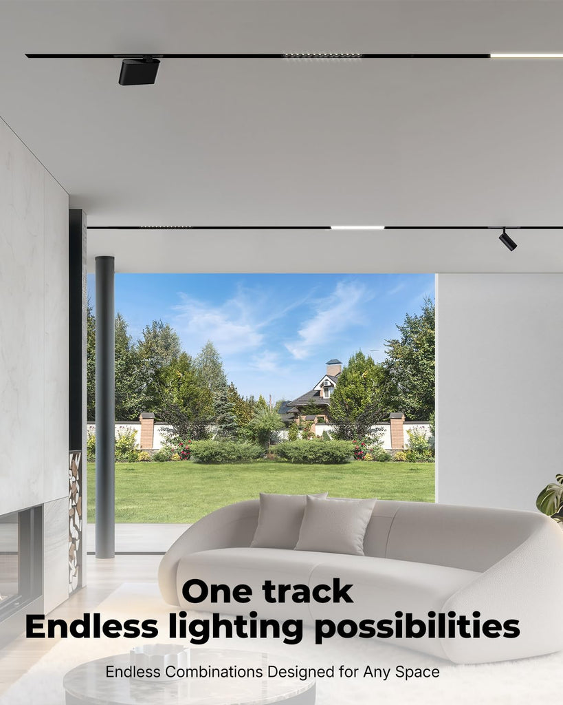 Track Rail, Recessed Magnetic Track Lighting Kit, ETL Certified