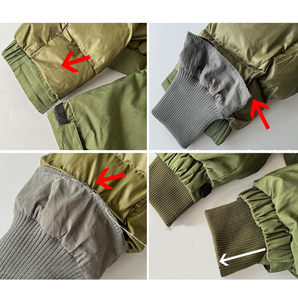 1 Pair Tubular Knit Stretchy Rib Cuffing Material Replacement for Padded Jacket Coat Sleeve Cuffs Sewing DIY Navy