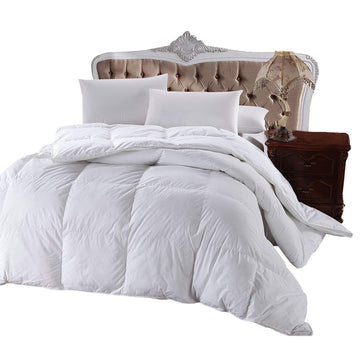 300 Thread Count Oversized King Size Down-Alternative Comforter, Overfilled Duvet Insert 100% Cotton Shell - 100%