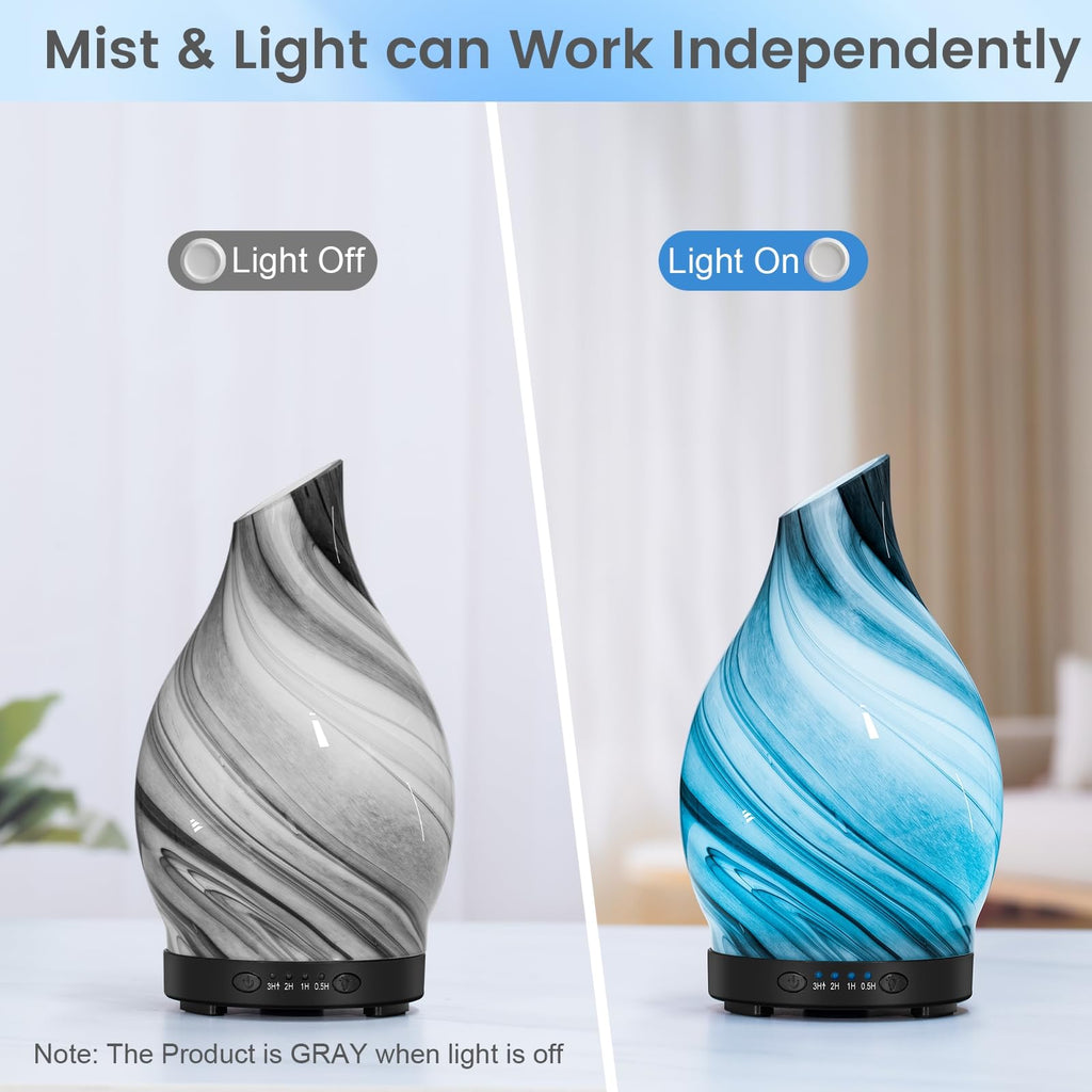 Glass Essential Oil Diffuser - 7 Color Lights