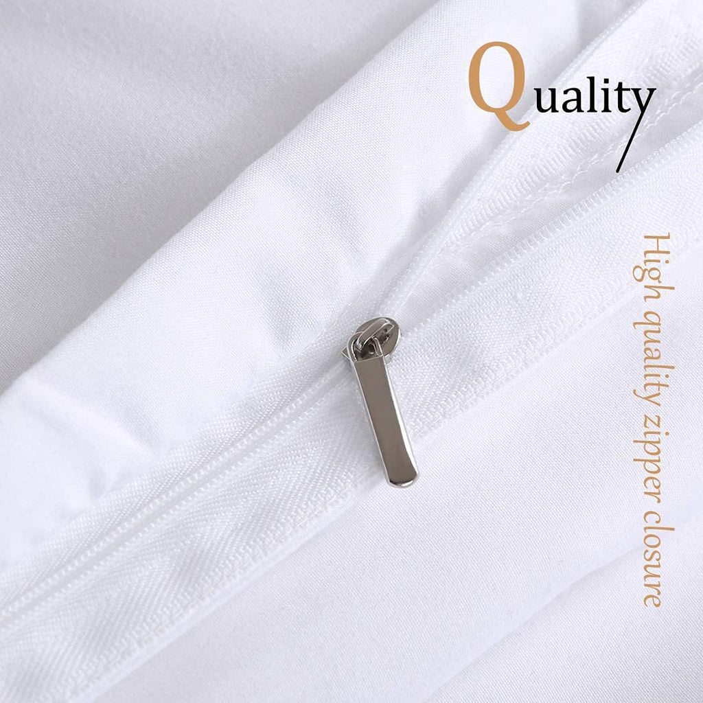 800 Thread Count Duvet Cover 1 Piece, Egyptian Cotton Duvet Cover King/California King with Zipper Closer & Corner