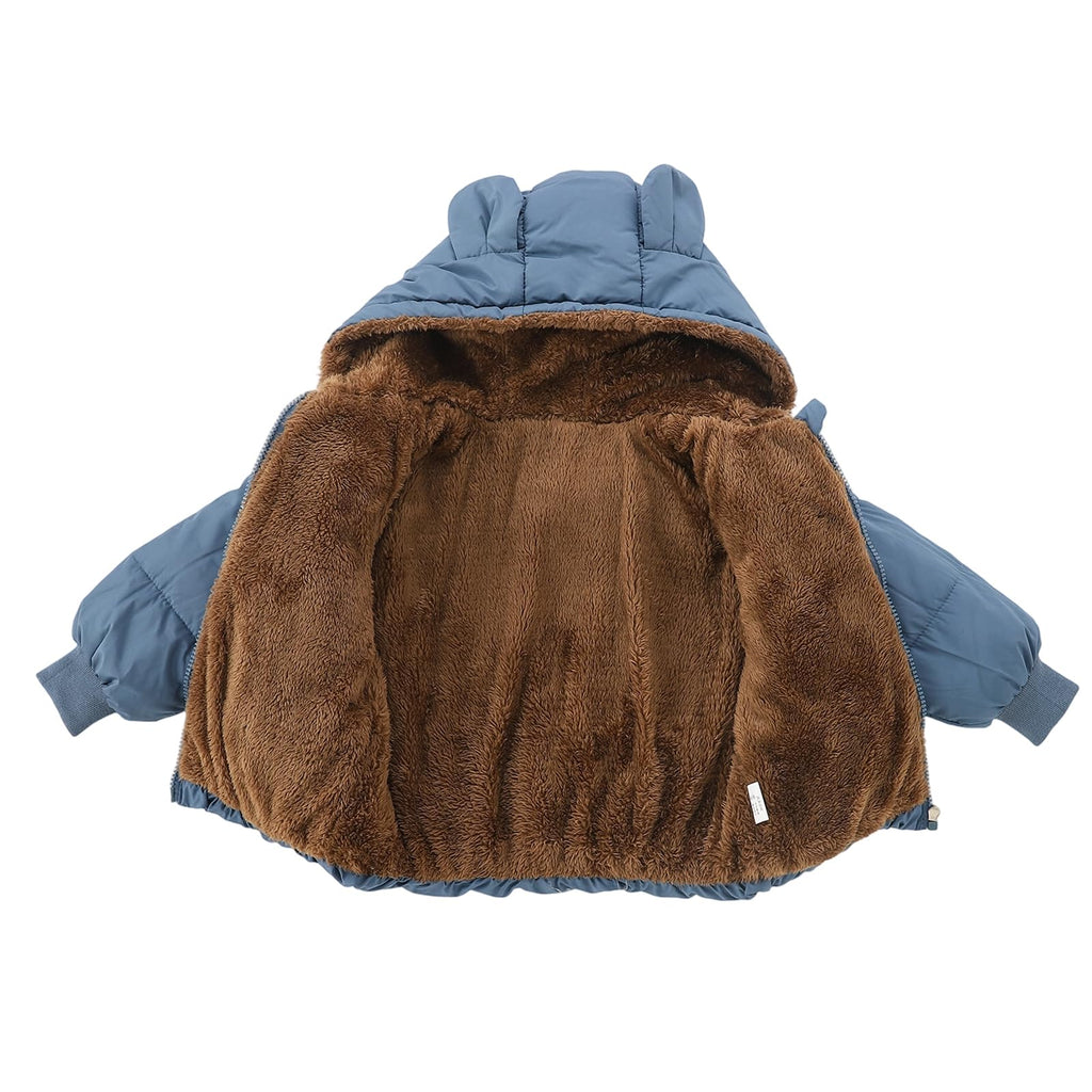 Toddler Winter Jacket Baby Boys Girls Fleece Coats Blue 120