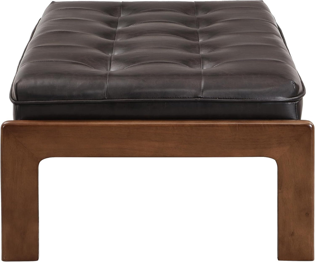 Rectangle Cocktail Ottoman Table,PU Leather Versatile Upholstered Table,Ottoman Living Room Home Decor,Weight