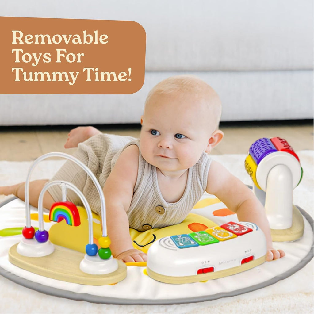 Acorn, in-1 Baby Activity Center | Montessori-Inspired Design | 8 Interactive Toys | Tummy Time, Exersaucer &