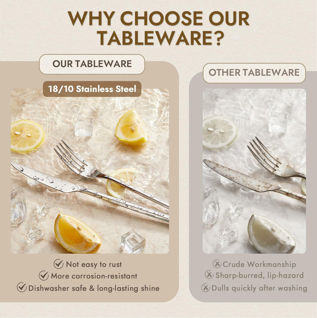 20-Piece Silverware Set, 18/10 Stainless Steel