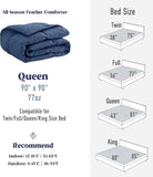 Goose Feather Down Comforter Queen, All Season Luxury Hotel Fluffy Duvet Insert