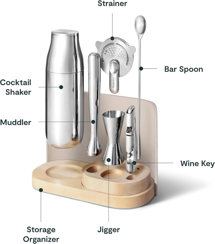 9-Piece Complete Bar Set with Organizer - Set of 9