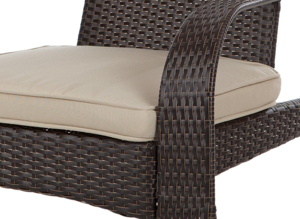 Balkene Home 61469 Coconino Wicker Lounge Chair All Weather Wicker Beige Cushion Armchair Lightweight Durable