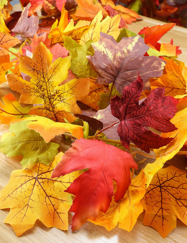 6 Pack Fall Garland Maple Leaf Decorations, 5.9 Ft 72 Leaves Each