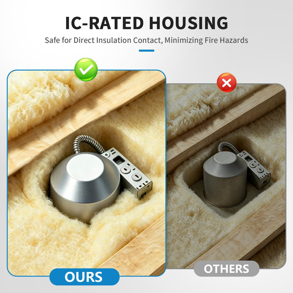 Mw 24 Pack 4 Inch Can Lights Housing New Construction, Recessed Can Housing for Ceiling, Air Tight Ceiling Can
