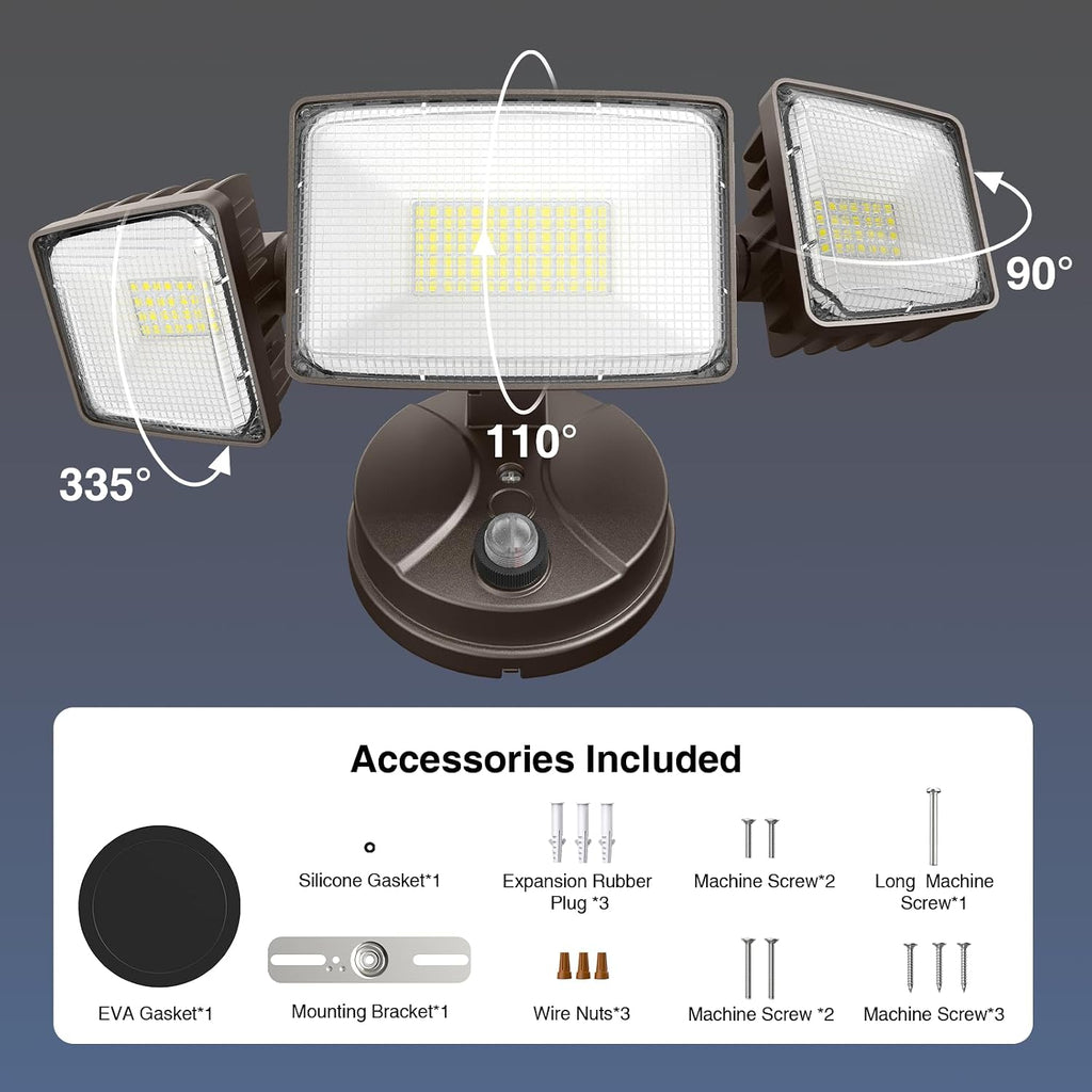 100w Dusk to Dawn Outdoor Lighting,11000LM Led Outdoor Light from Dusk Till Dawn,Super Bright Flood Light,IP66