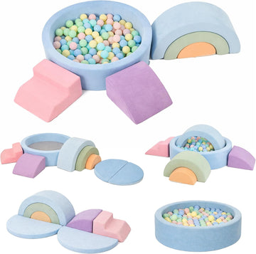 Foam Climbing Blocks for Toddlers, 38x38in Ball Pit for Babies, 8pcs