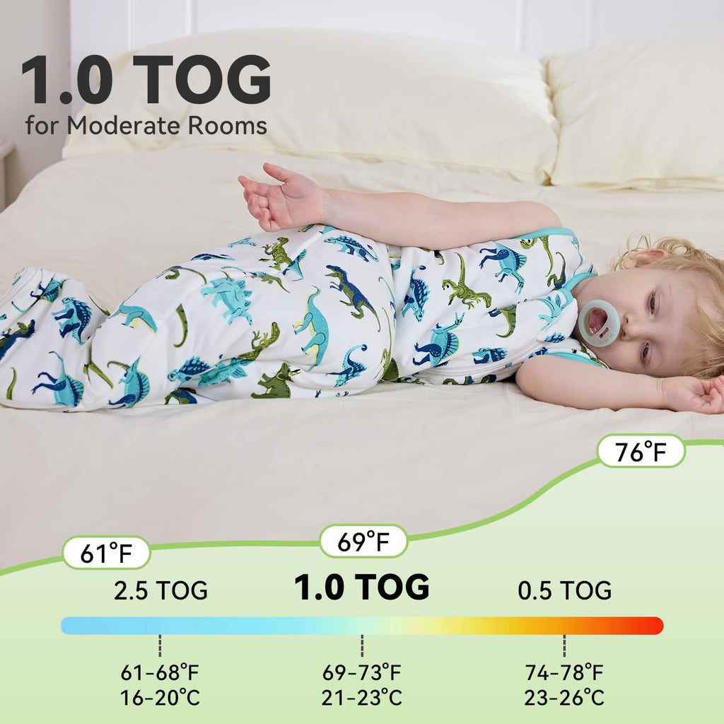 Rayon Made from Bamboo Sleep Sack for Babies and Toddlers 6 1.0 Tog Wearable Blanket Way Zipper