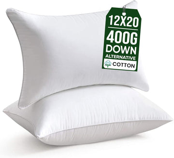 12x20 Throw Pillow Inserts, Soft Fluffy Down Alternative Throw Pillows for Couch, Pillow Forms 12 x 20 - Set of 2