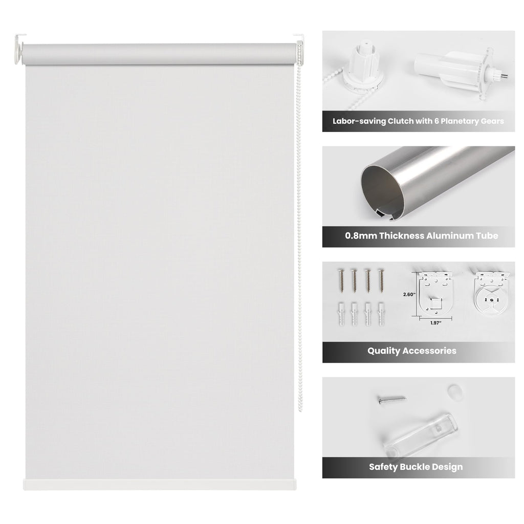 Light Filtering Roller Shades for Windows 5% Openness Solar Shades UV Protection Light Filtering Roller Blinds Solar