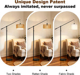 【Upgraded】Arc Dimmable Floor Lamps with Adjustable Swing Arm, 1100 Lumens Bulb Included
