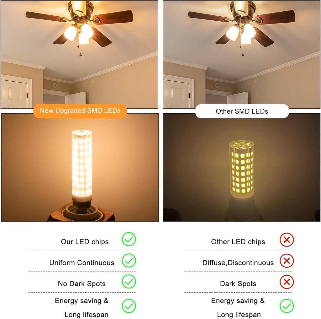 E11 Led Bulb Dimmable 120V Mini Candelabra Bulbs 100 Watt Equivalent
