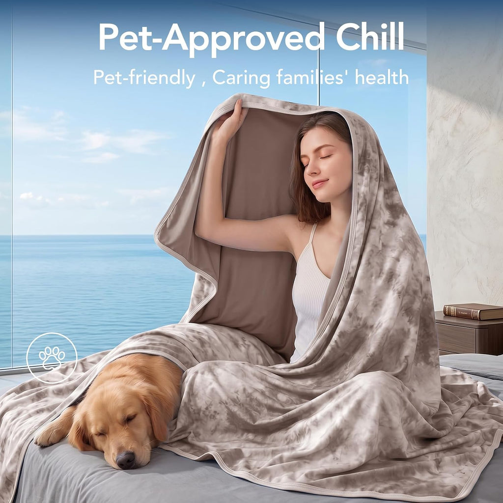 Cooling Blanket King Size 90"x104" for Hot Sleepers | Cold Summer Soft Blanket for Bed Couch and Travel Absorbs Heat