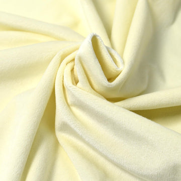 Light Yellow Minky Fabric by The Yard, 60" Wide, 1 Yard