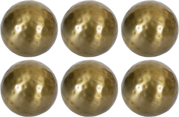 Decorative Balls, Orbs, Spheres Pieces 2.75 inch Bowl/Vase Filler Antique Brass - Set of 6