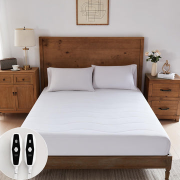 Heated Mattress Pad, Fast Heating Electric Bed Warmer with Deep Pocket