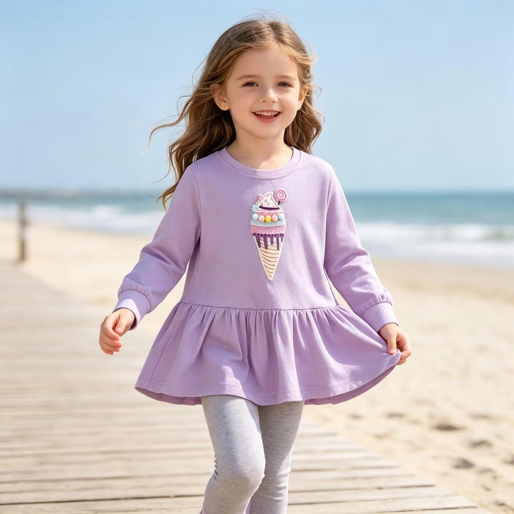 Toddler Girl Long Sleeve T-Shirts Kids Cotton Fall Top