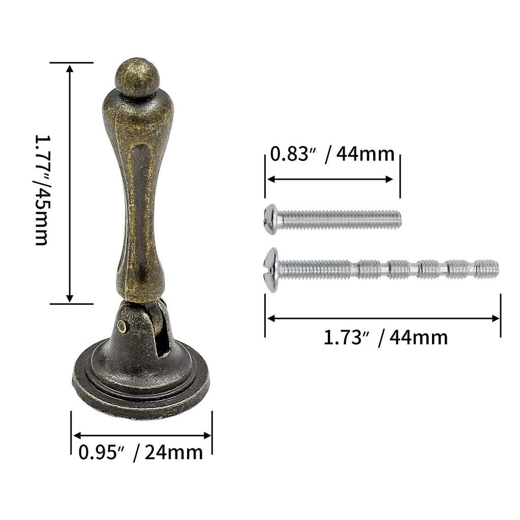 6Pcs Antique Bronze Tear Drop Pulls