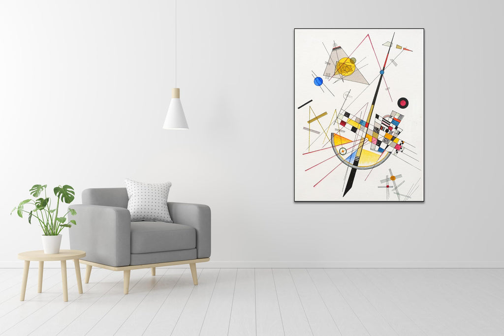 Wassily Kandinsky Canvas Wall Art Delicate Tension Poster Abstract Classic Art Reproduction Master Painting Room