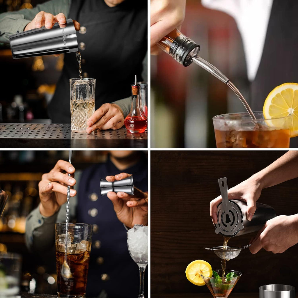 Cocktail Shaker,Cocktail Shaker Set ,27OZ Drink Shaker - Set of 6