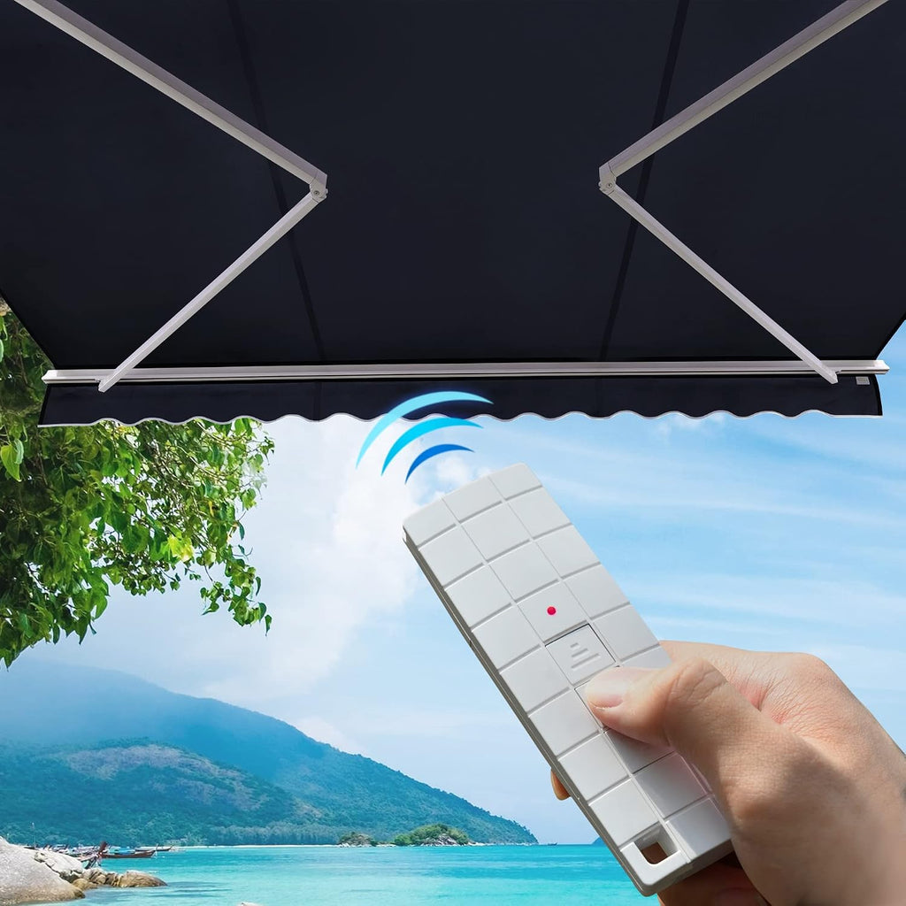 Patio Awning Retractable 15'x10', Fully Assembled Motorized Electric Commercial Grade - Quality 100% Dope-dyed