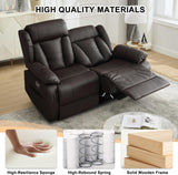 58.3" Reclining Loveseat Sofa, RV Loveseat Recliner Couch